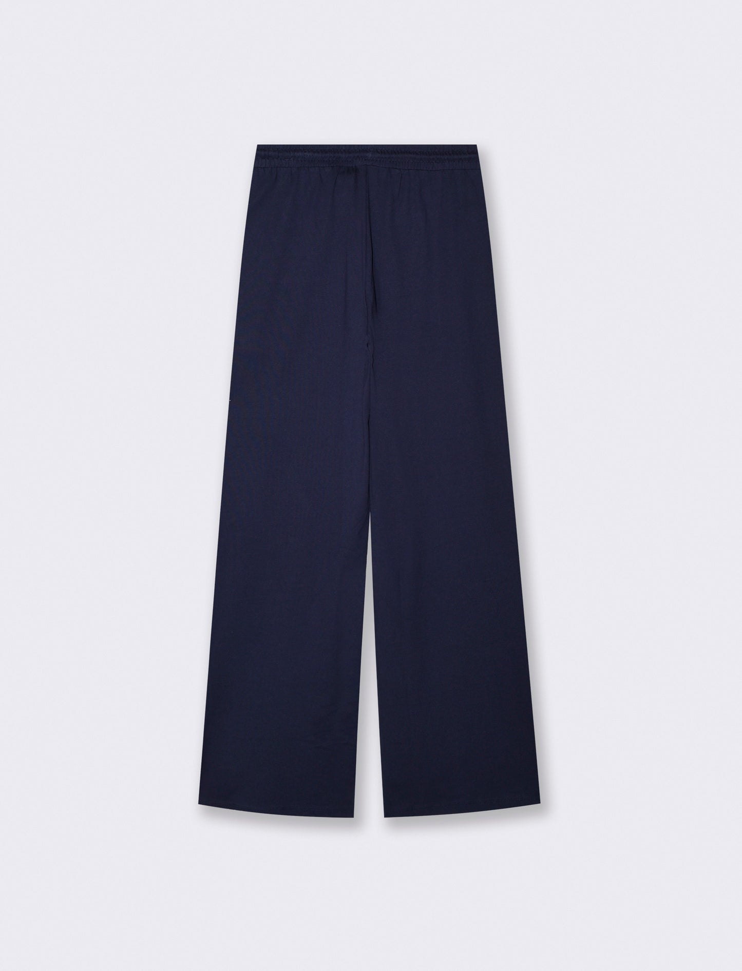 Straight joggers with drawstring and print - Blue