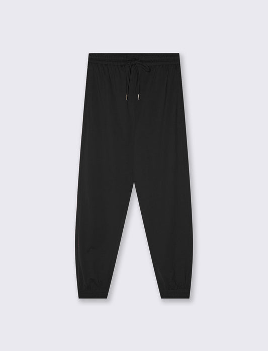 Pantaloni tuta con coulisse in vita - Nero