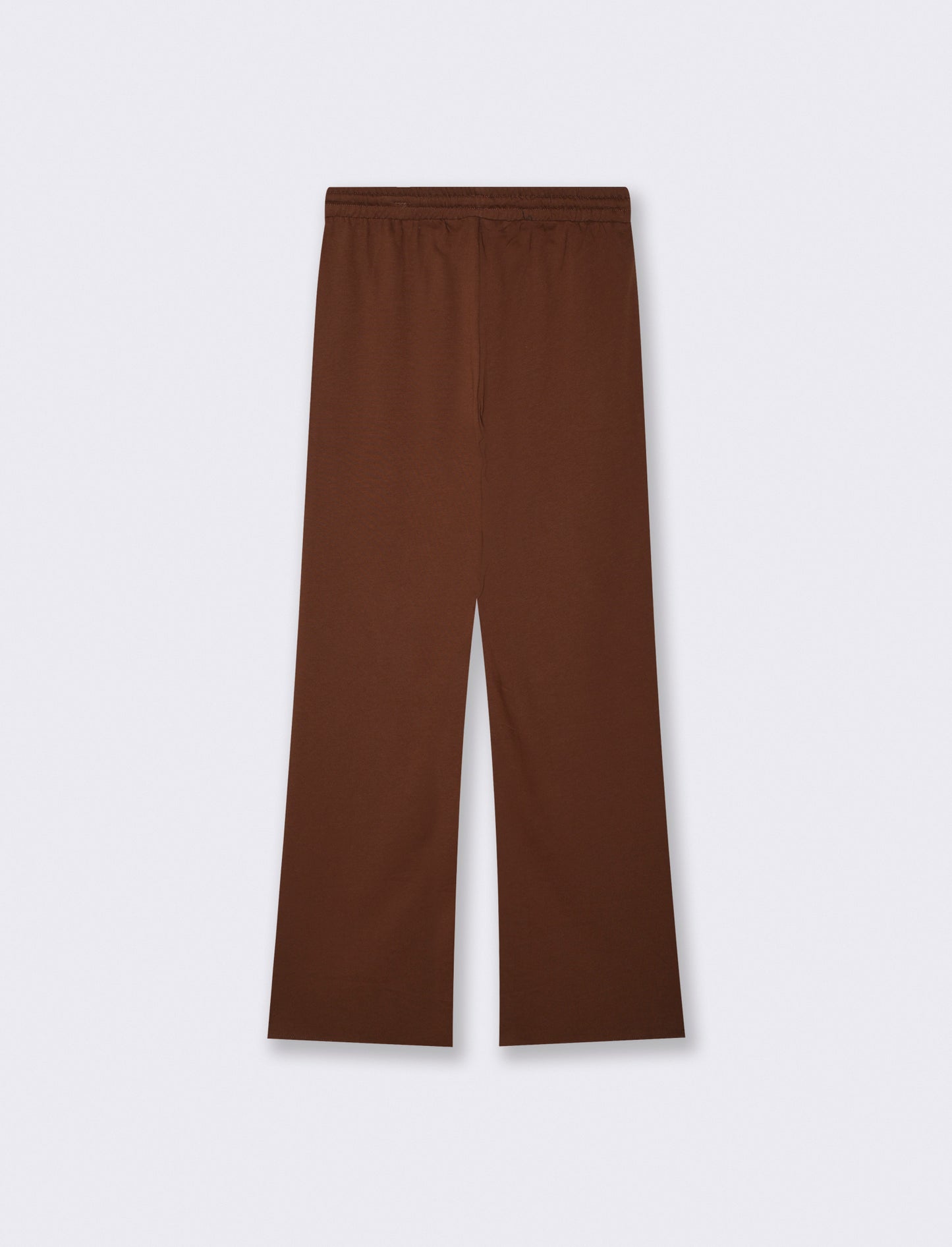 Pantaloni tuta dritti con coulisse in vita - Marrone cioccolato