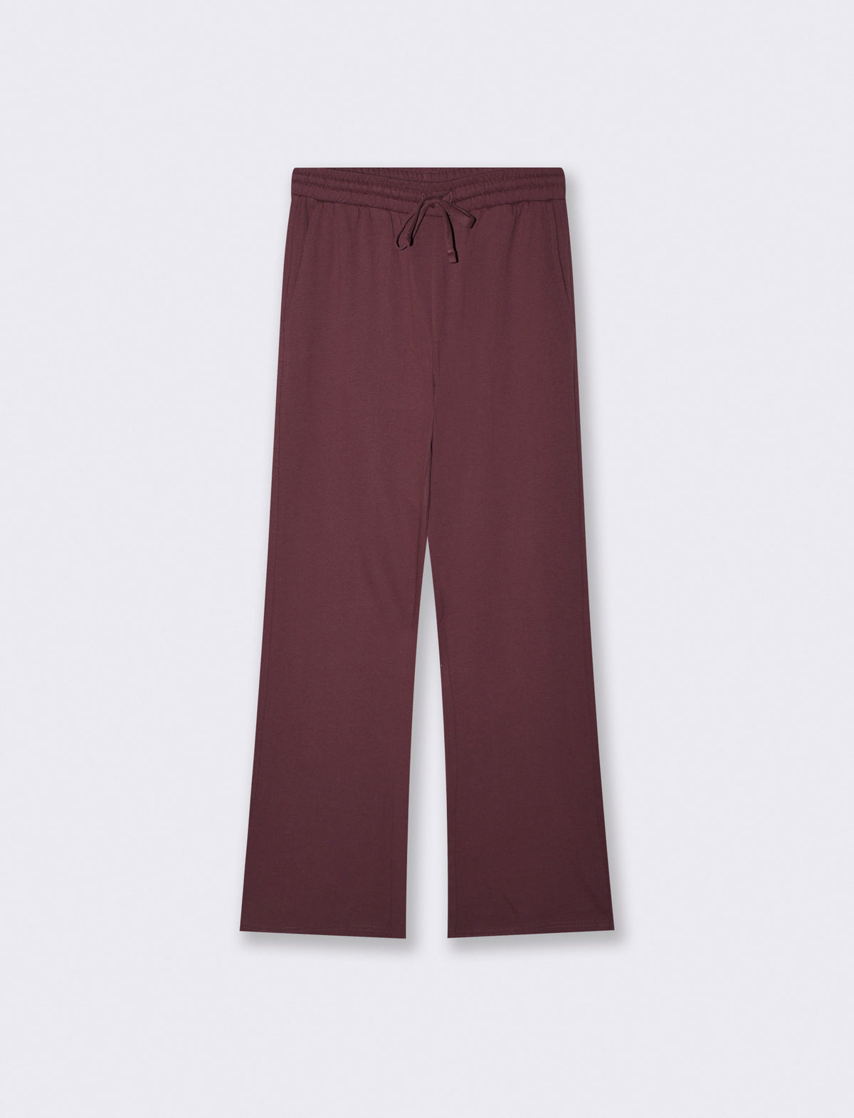 Straight track pants with drawstring waist - Red