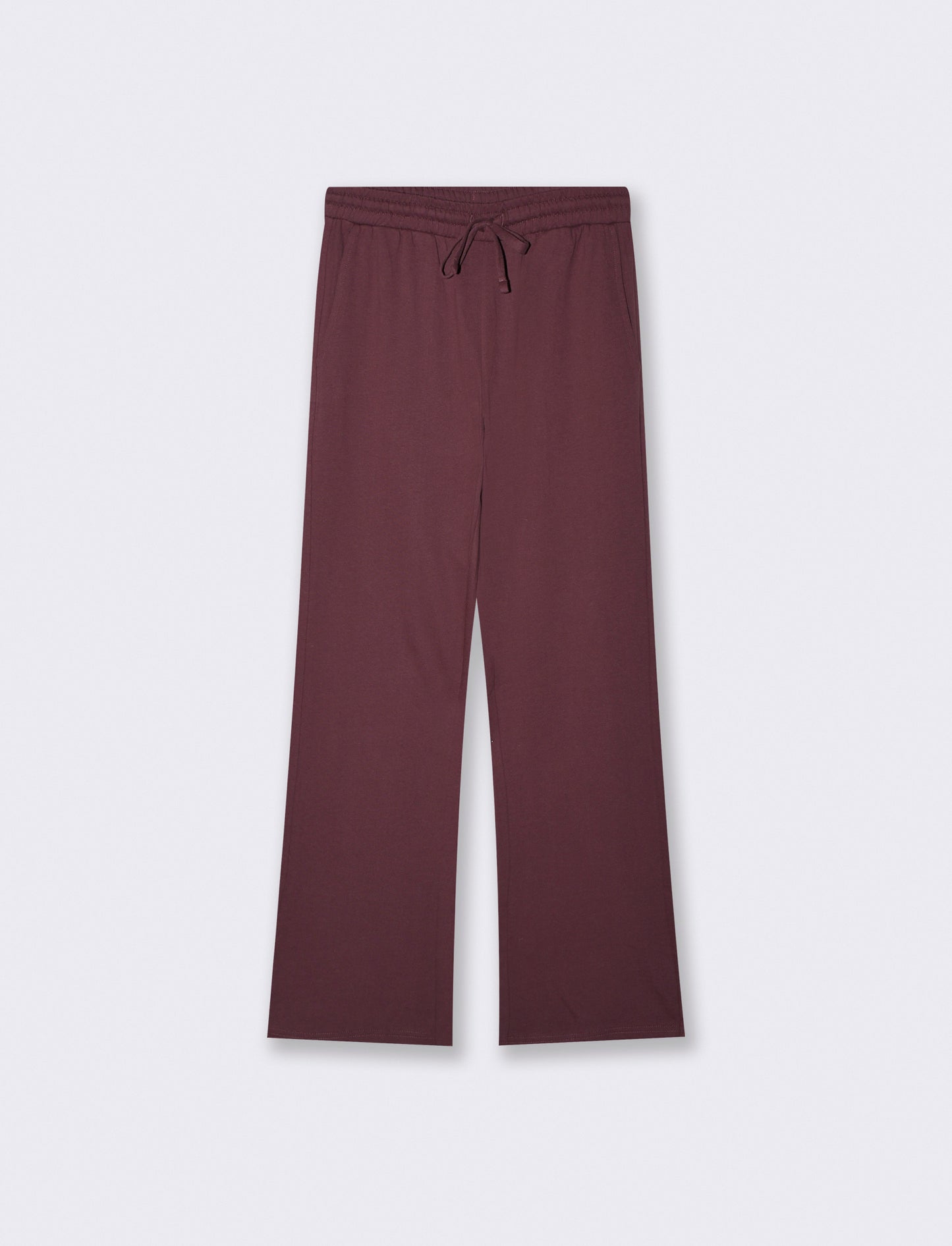 Pantaloni tuta dritti con coulisse in vita - Rosso amarena