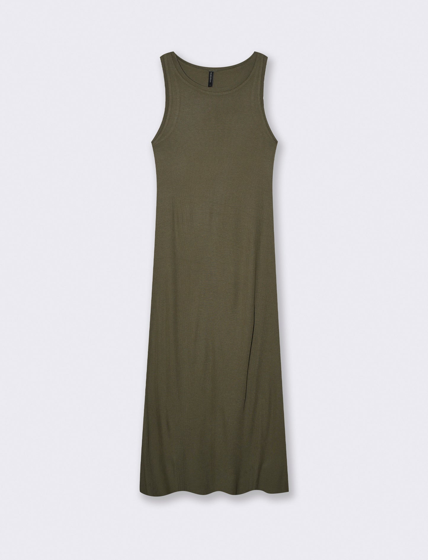 Vestito lungo a costine slim con scollo - Ve.milit.