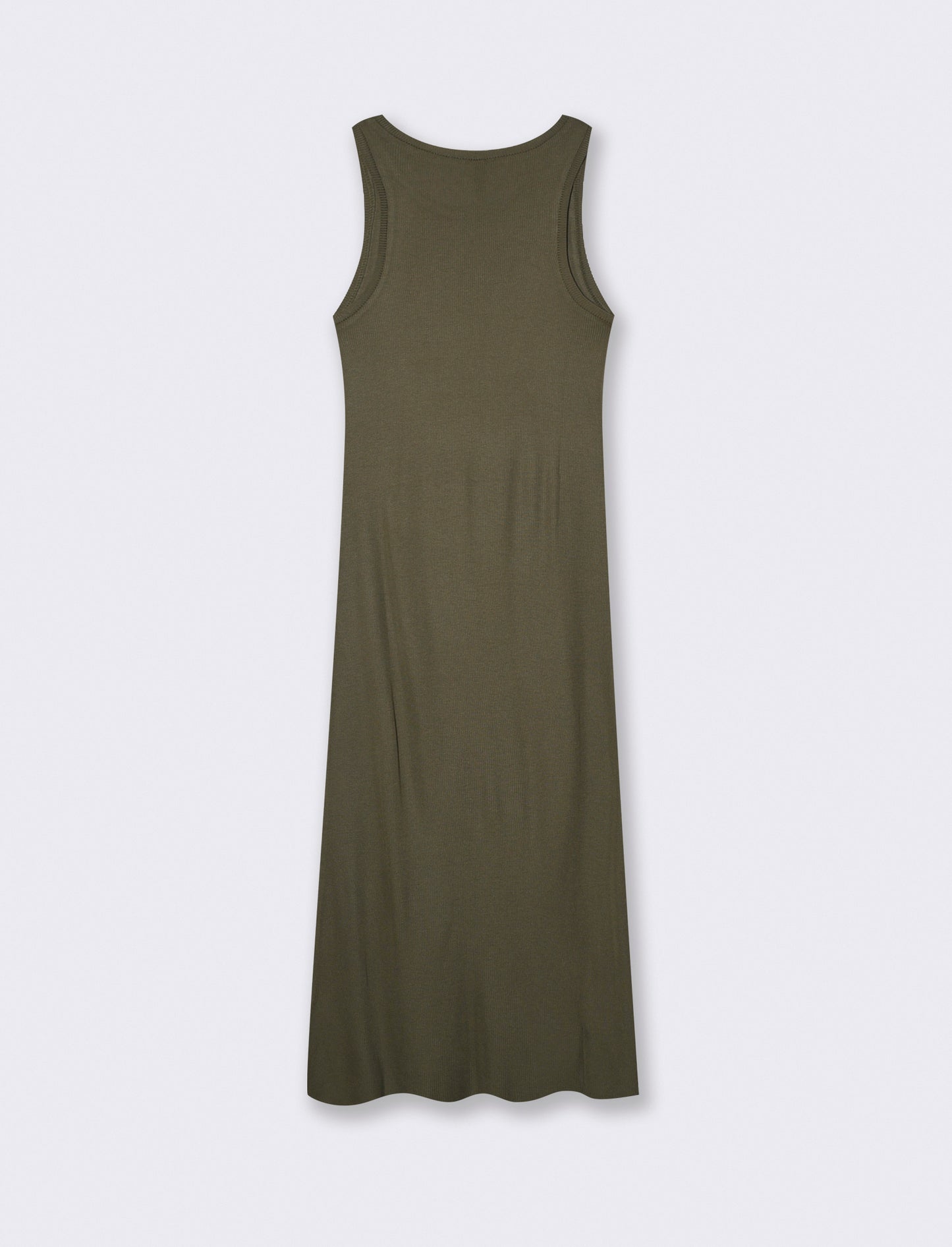 Vestito lungo a costine slim con scollo - Ve.milit.