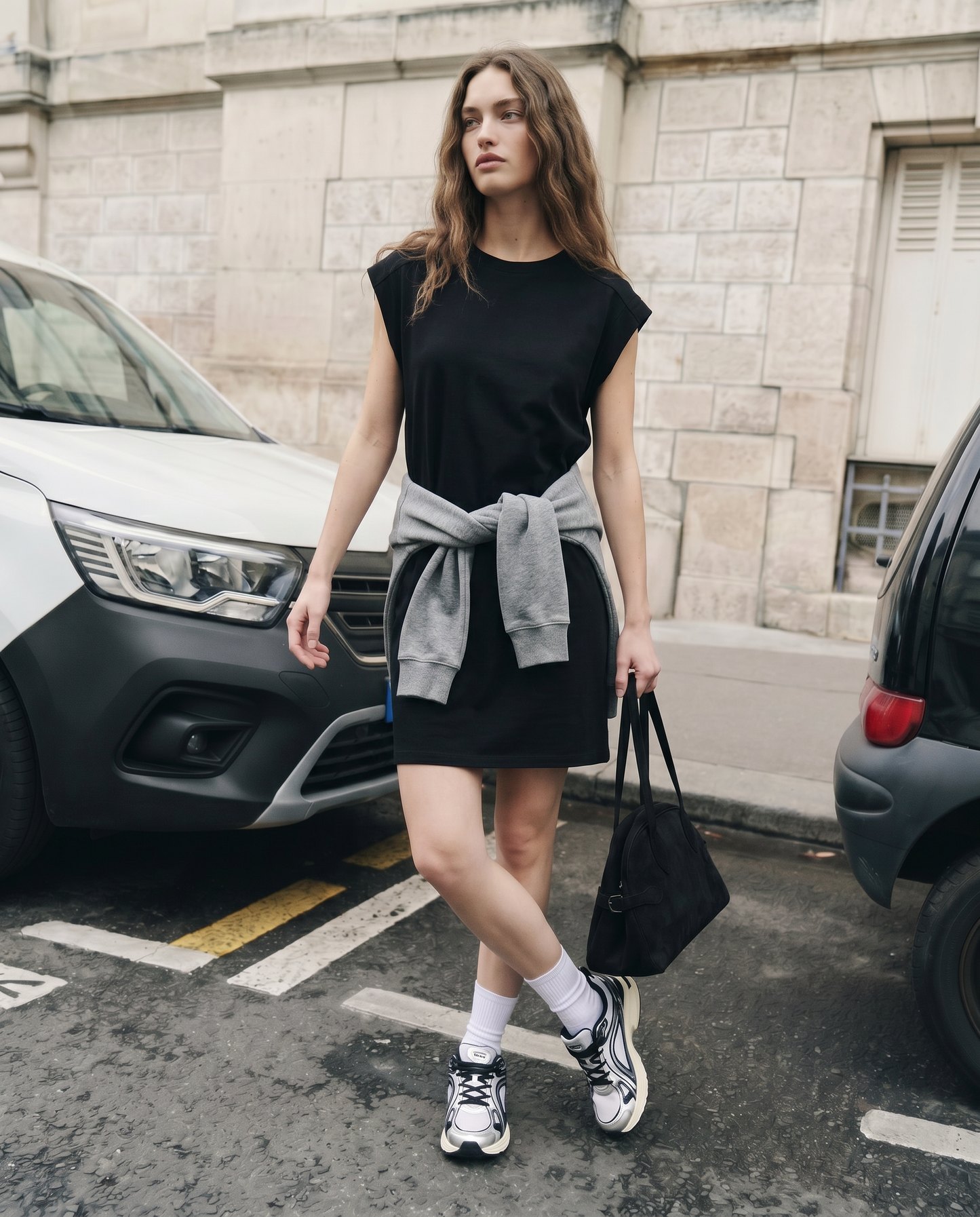 Soft Fit T-Shirt Dress - Black
