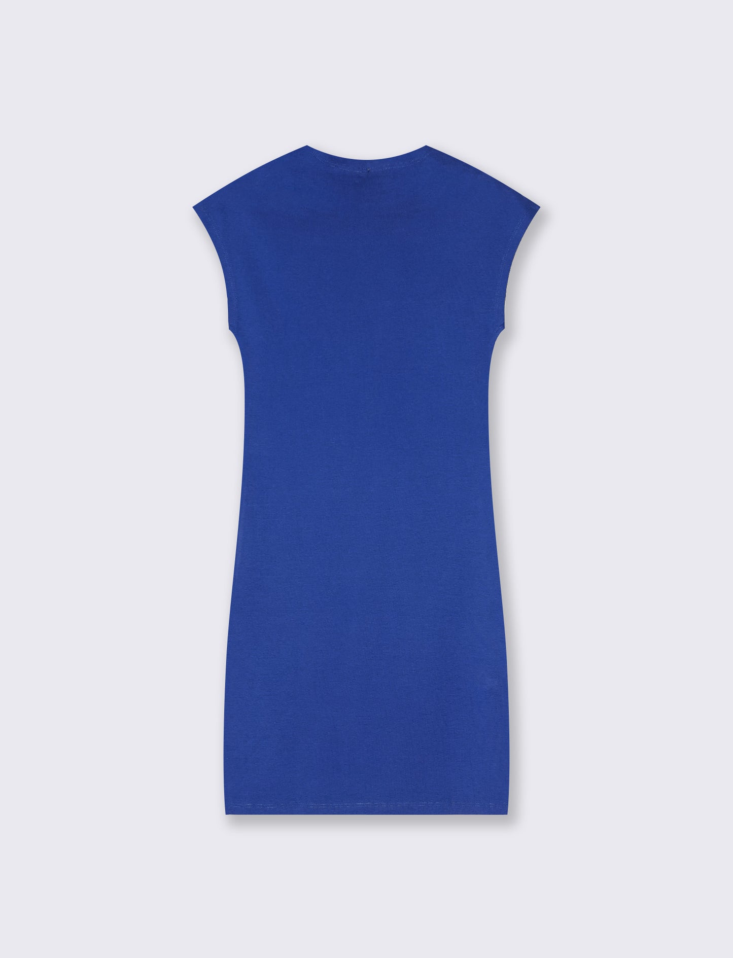 Vestito corto a costine con manica a T - Royal