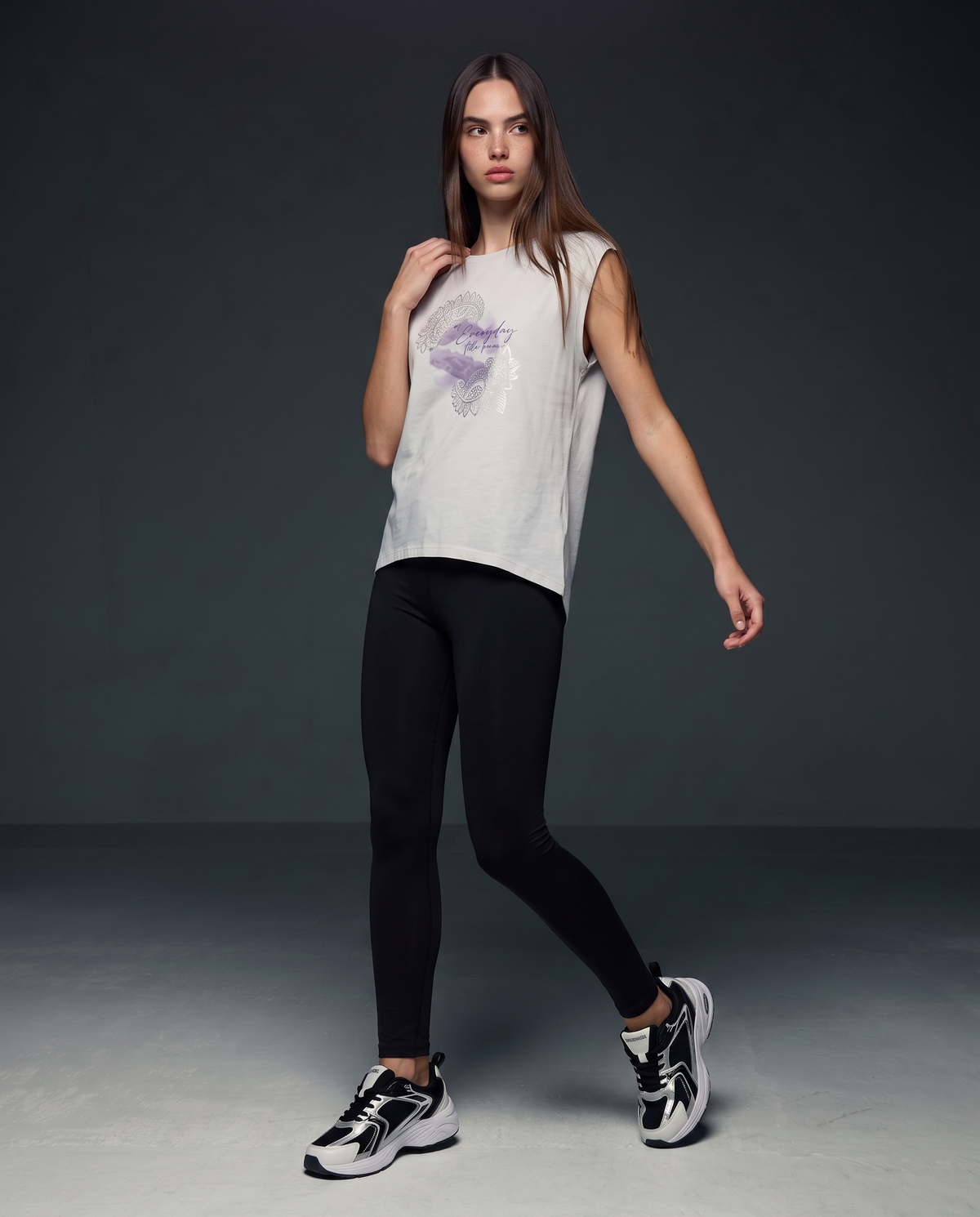 Seamless Side Leggings - Black