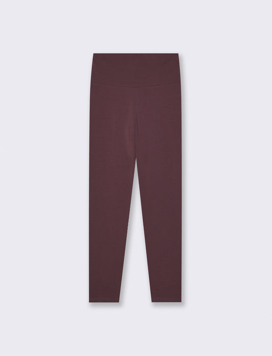 Leggings basico a vita alta skinny - Rosso amarena