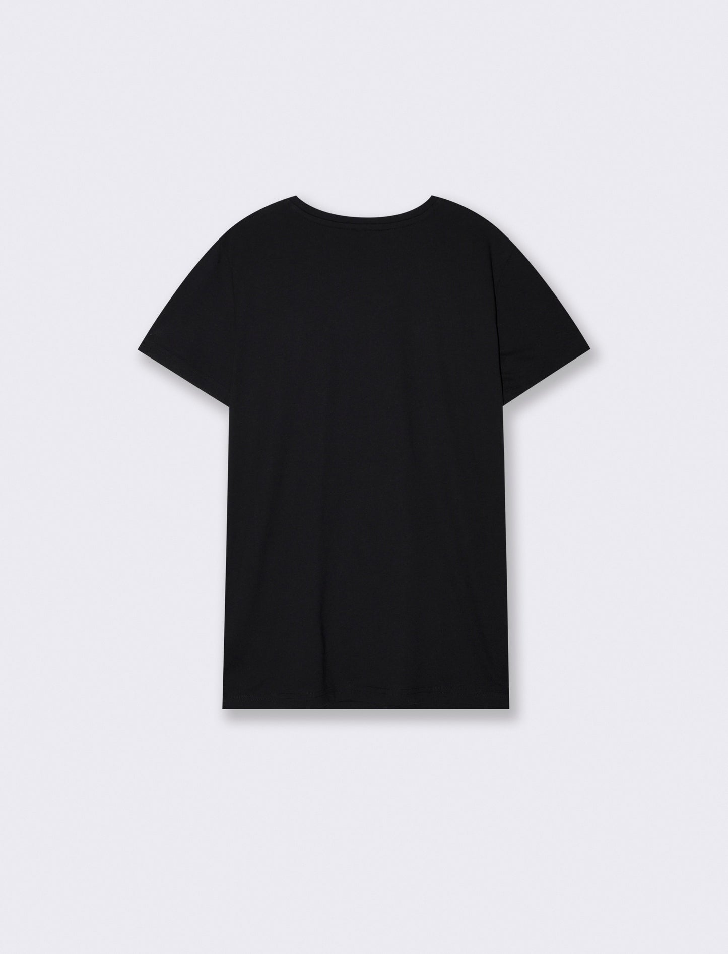 Short Sleeve Cotton T-shirt with Applications - 