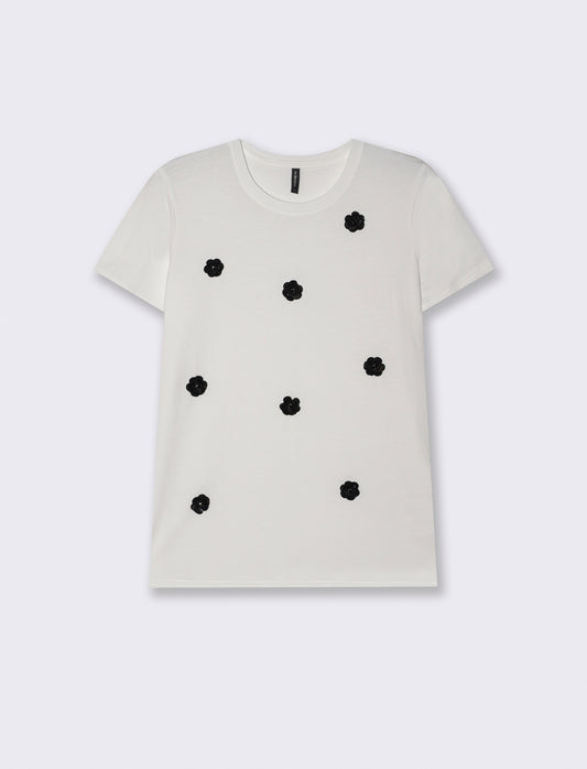 T-shirt cotone a manica corta con applicazioni - var 3