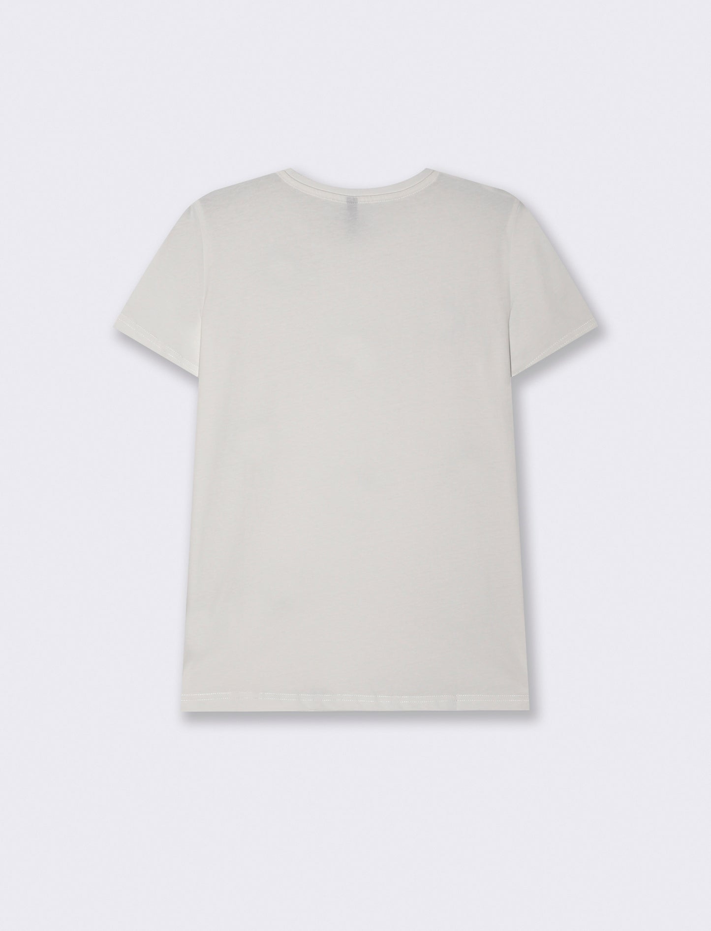 Short Sleeve Cotton T-shirt with Applications - 