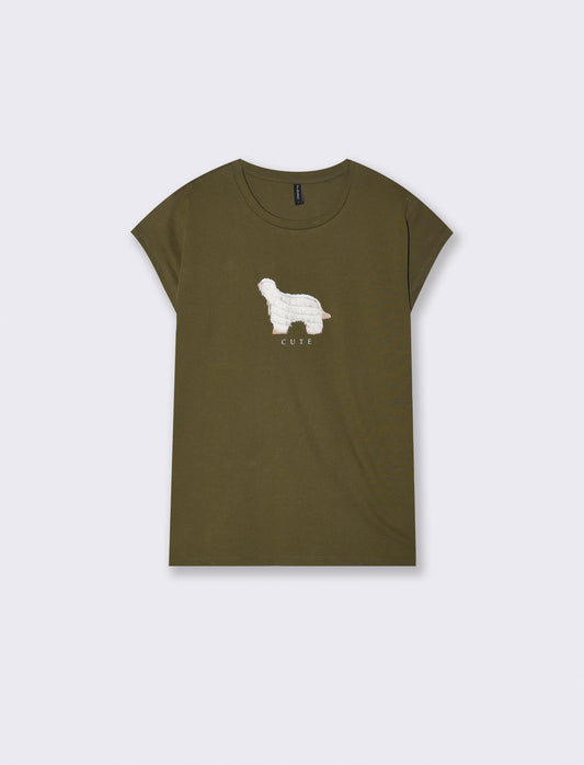 T-shirt cotone manica corta con stampa - var 2