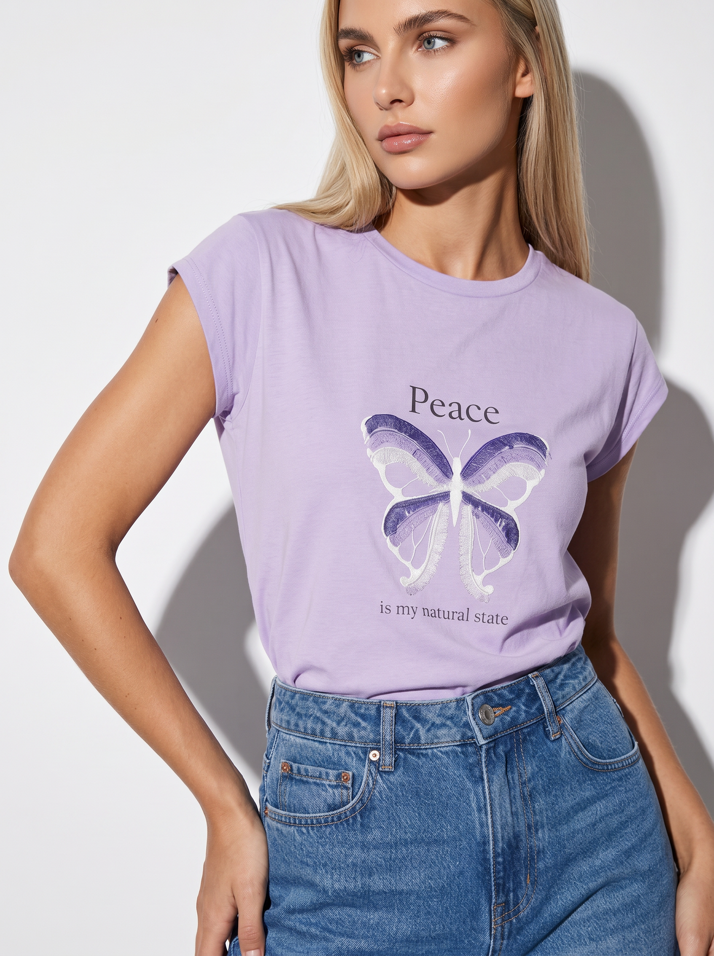 T-shirt cotone manica corta con stampa - var 3