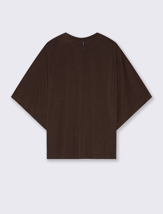 T-SHIRT GIROCOLLO - Moro