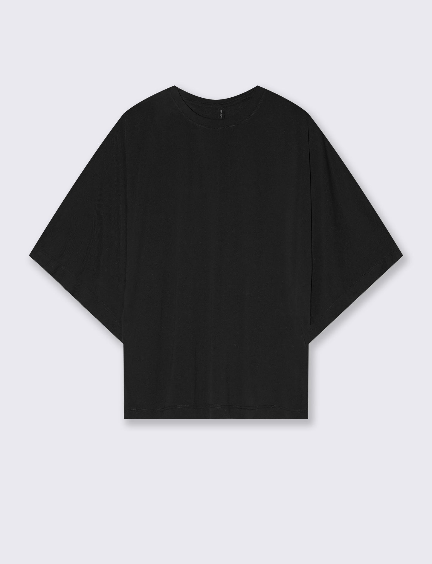 T-shirt girocollo con maniche a pipistrello - Blu