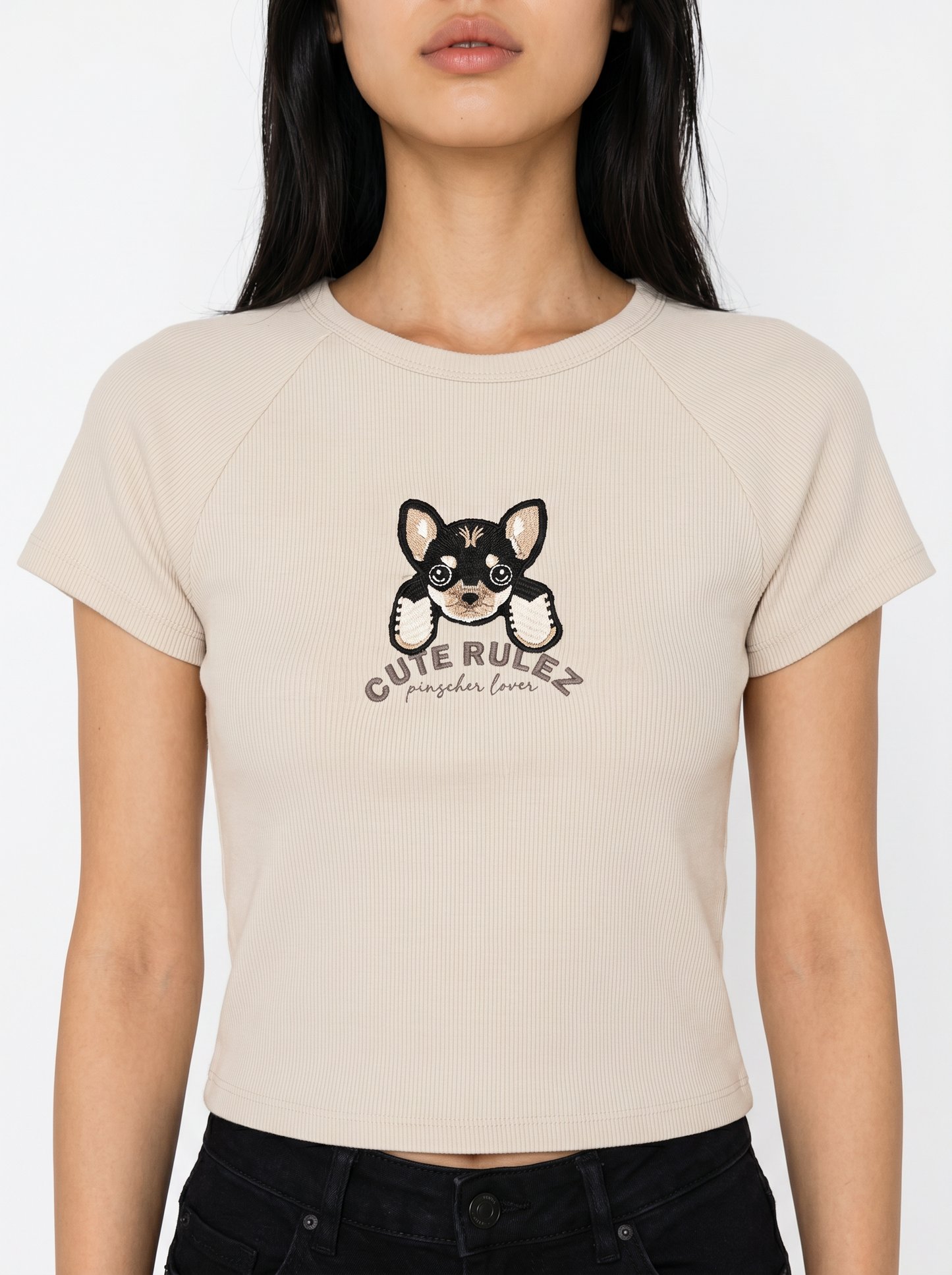 T-shirt crop manica corta raglan - var 2