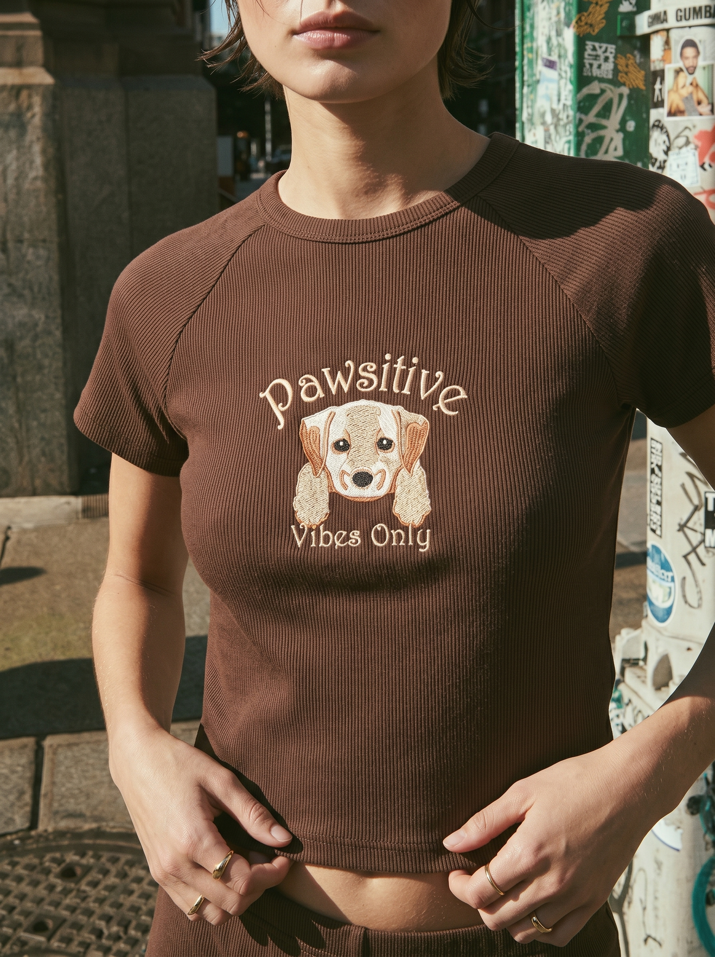 T-shirt crop manica corta raglan - var 3