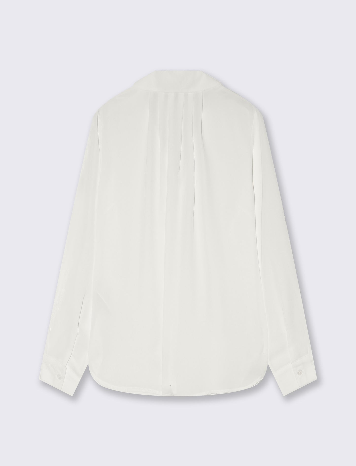Camicia manica lunga con pieghe posteriori - Bianco latte