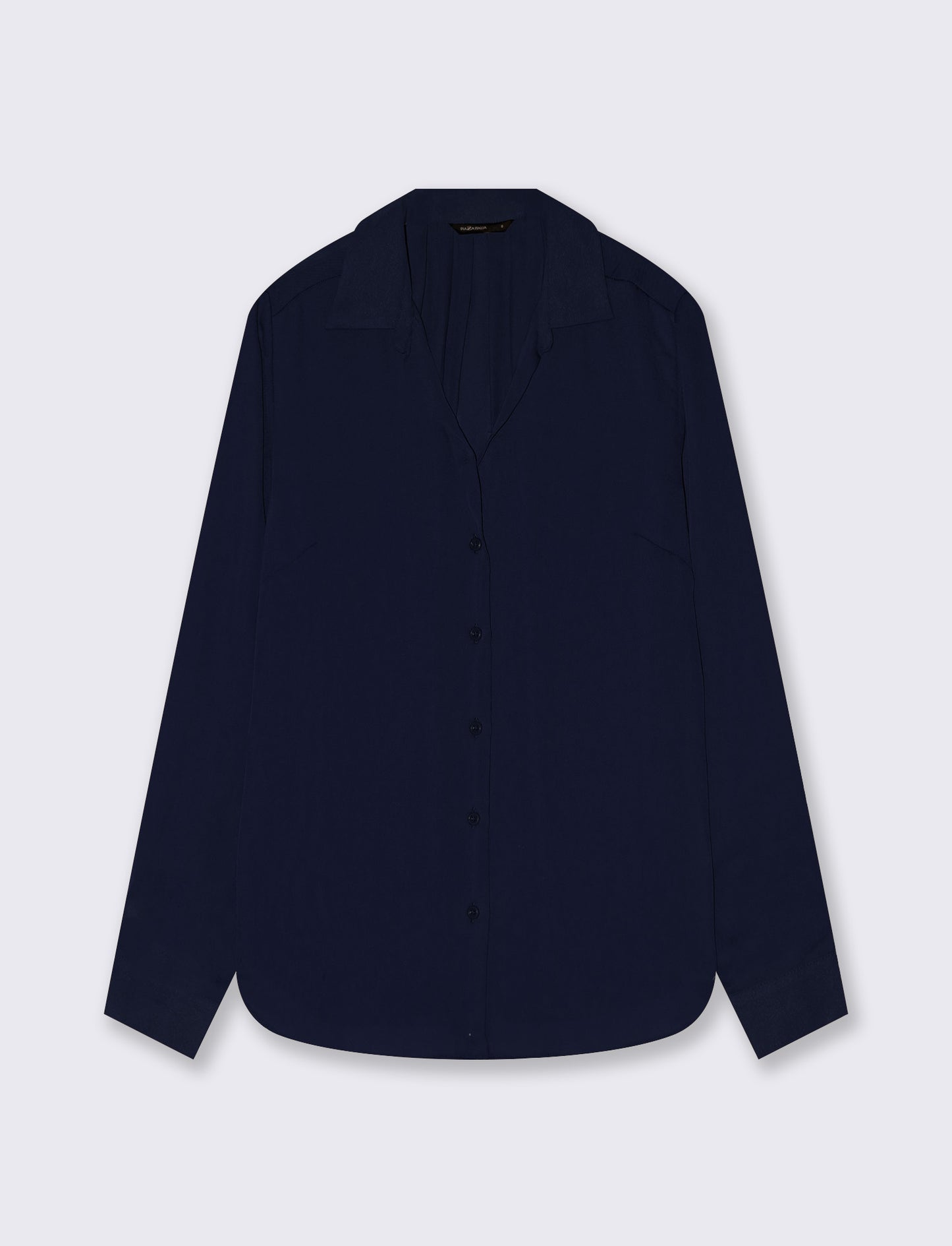 Long sleeve shirt with back pleats - Blue
