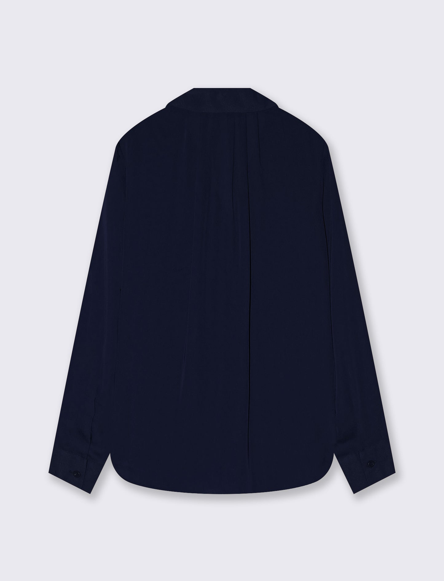 Long sleeve shirt with back pleats - Blue