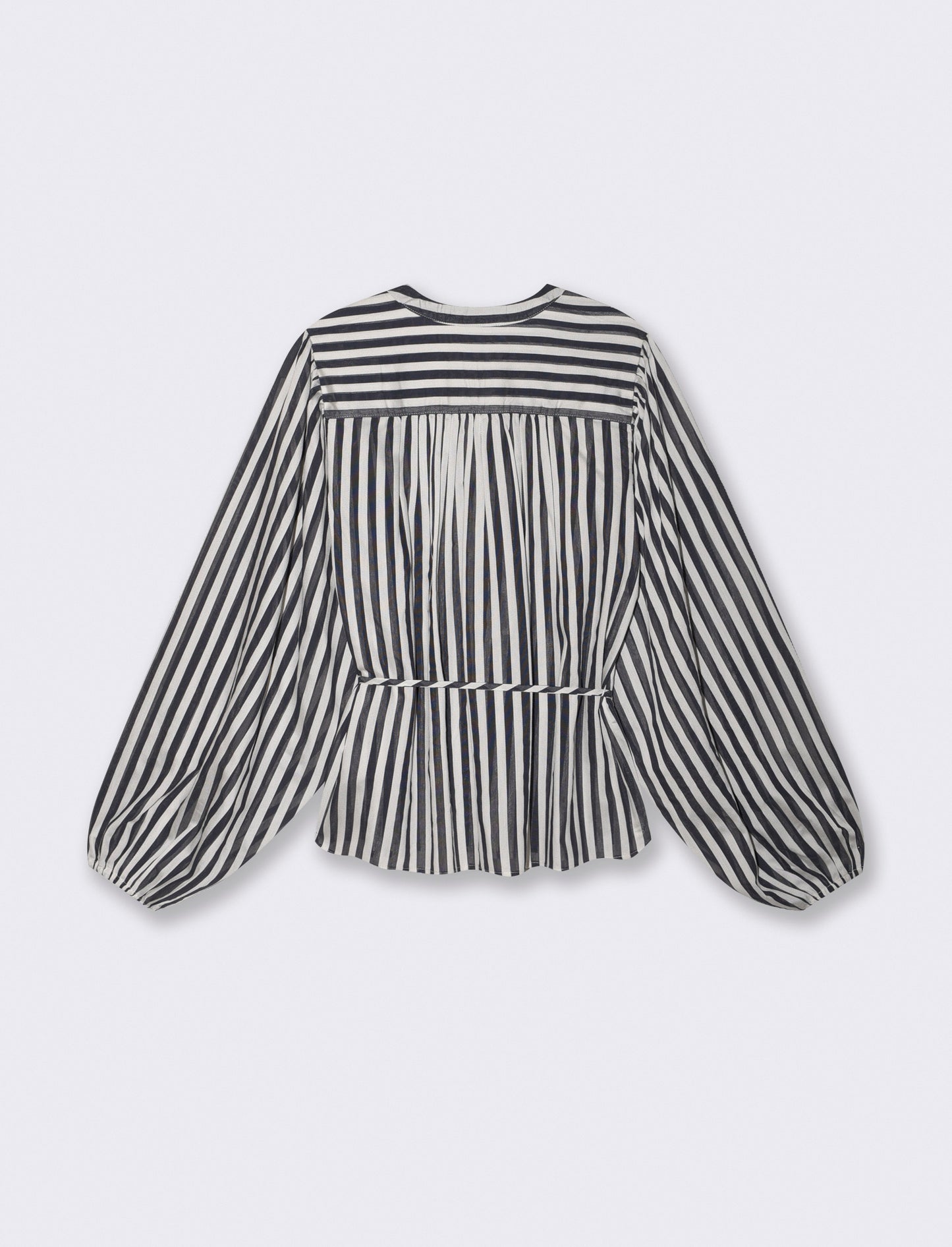 Long Shirt with Korean Collar - 