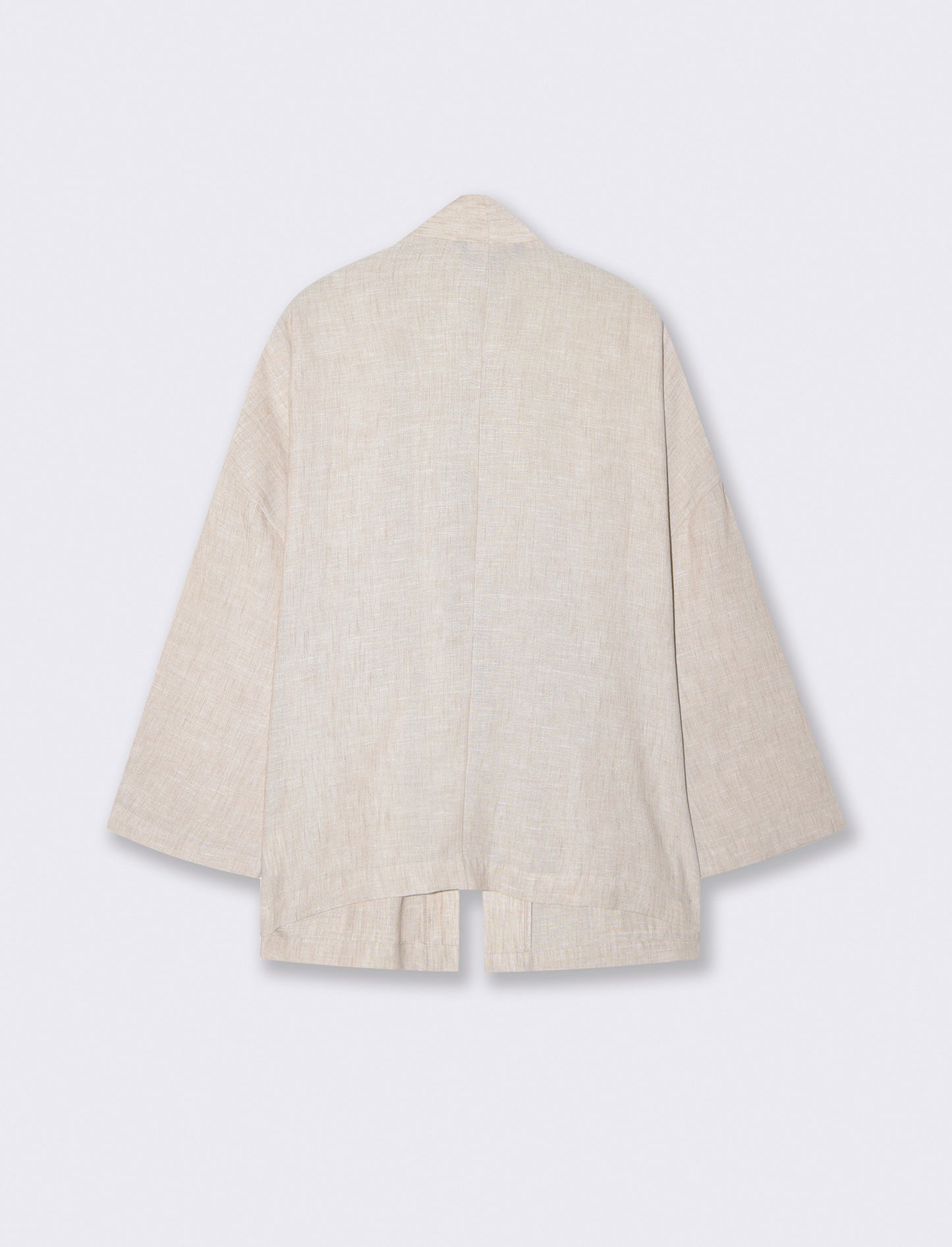 Kimono Jacket with Front Pockets - Beige