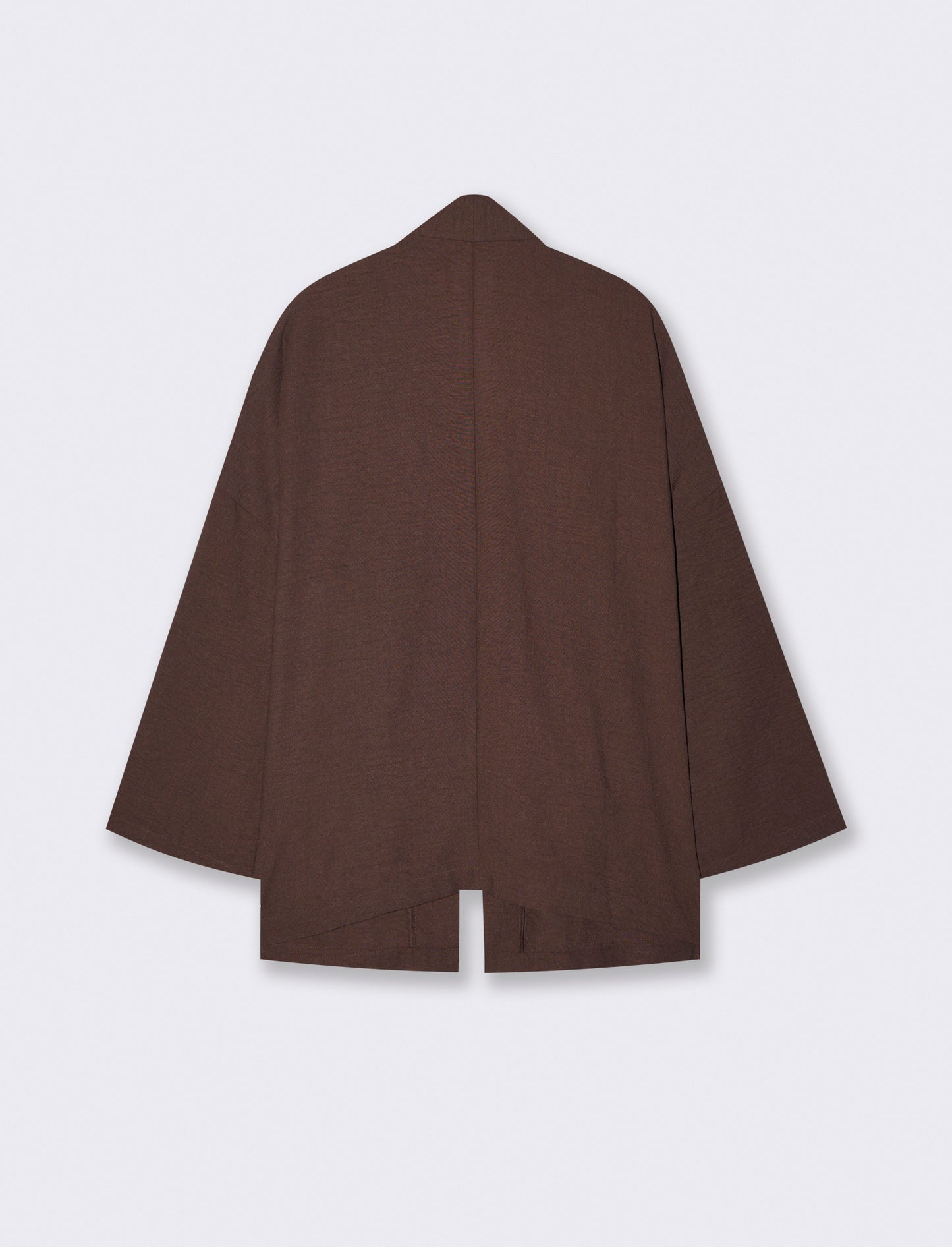 Kimono Jacket with Front Pockets - Brown