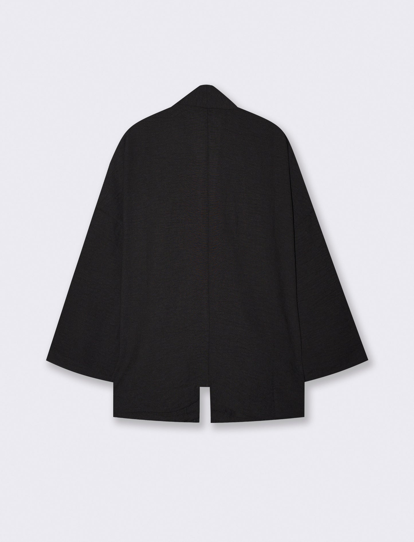 Kimono Jacket with Front Pockets - Black