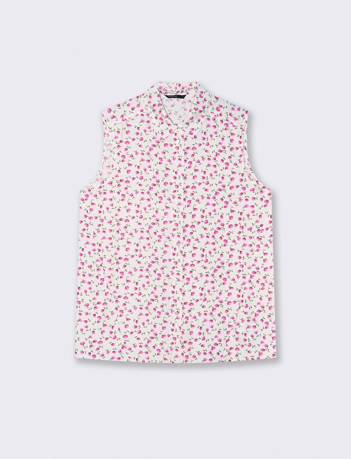 Sleeveless Shirt with Print - 