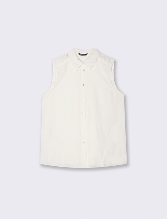 Camicia Giromanica con Stampa - Avorio