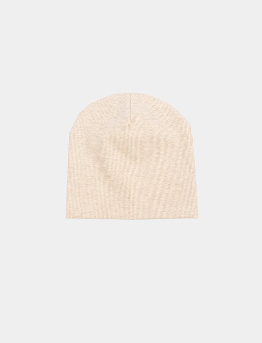 Elastic Cuff Beanie Hats - Beige