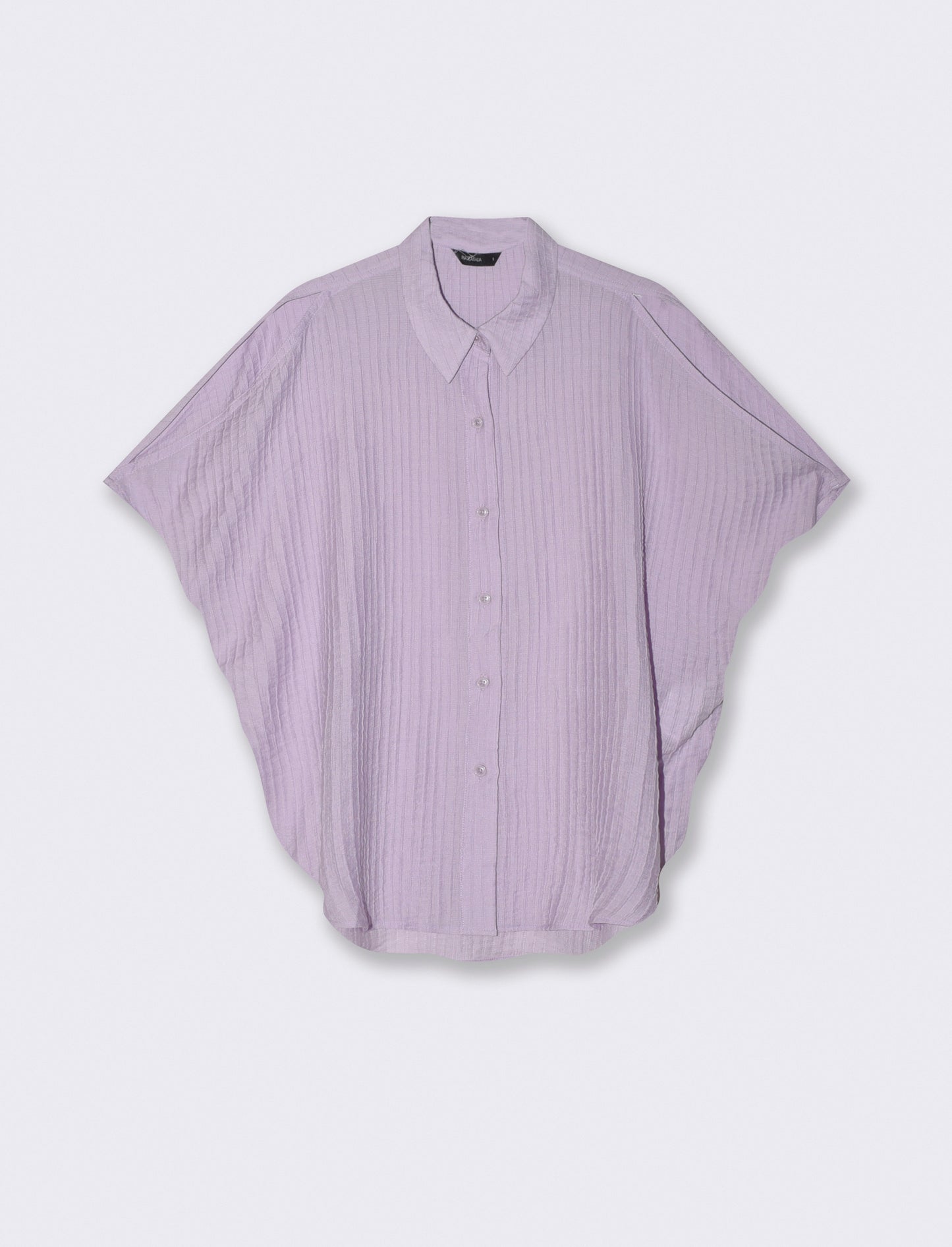 Sleeveless Kimono Shirt with Pleats - Purple
