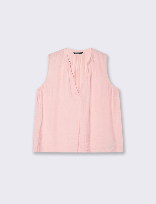 Casacca Giromanica con Scollo a V - Rosa polvere