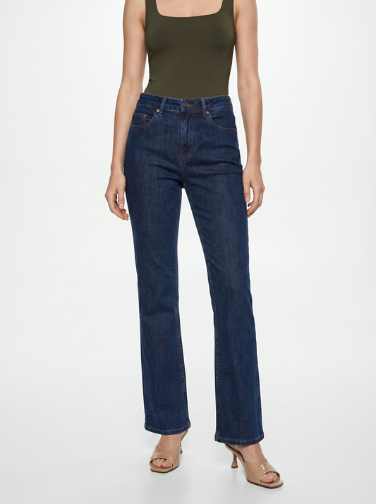 Jeans bootcut 5 tasche regular waist - DENIM SCURO