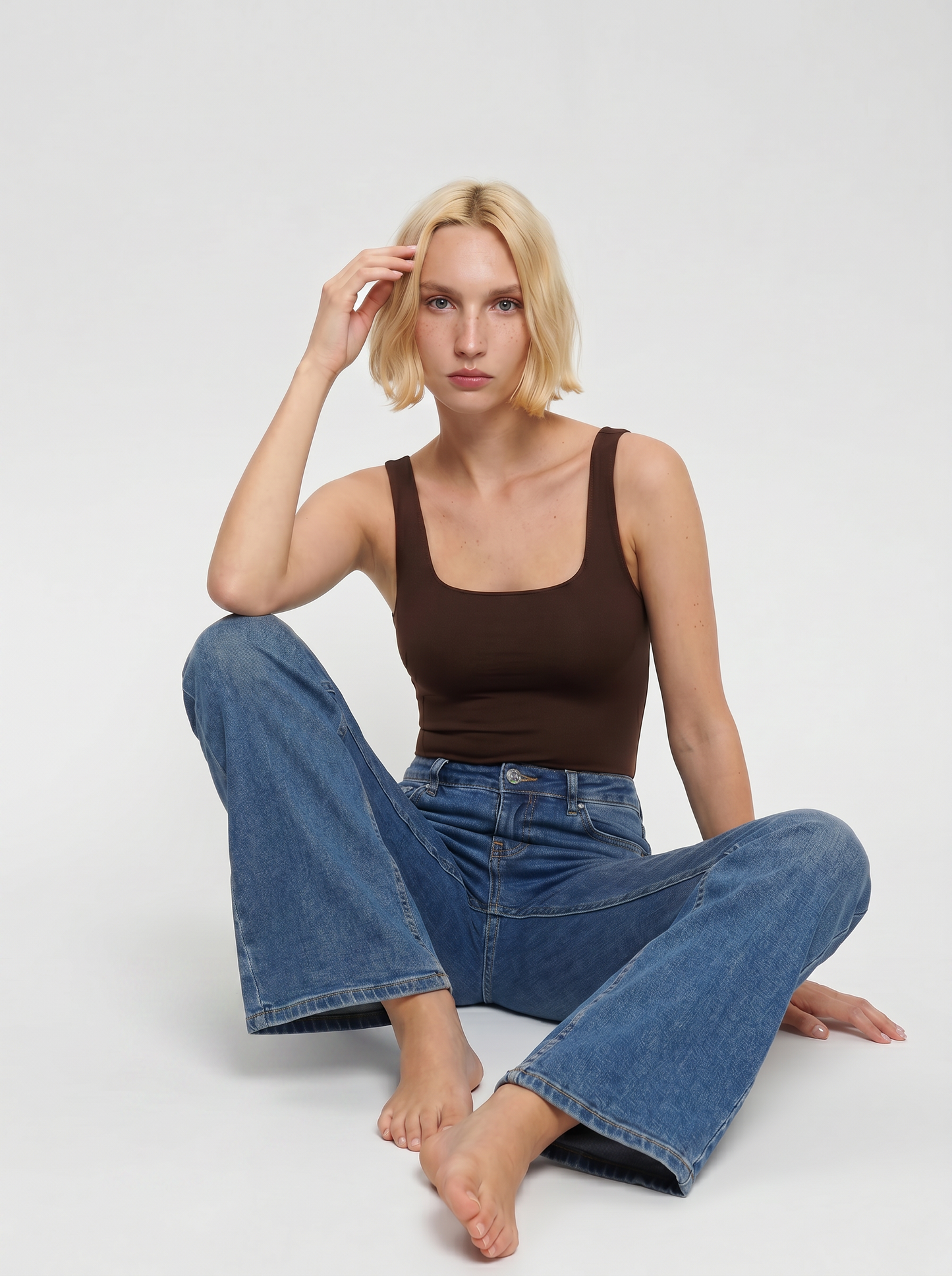 Jeans bootcut 5 tasche regular waist - Denim
