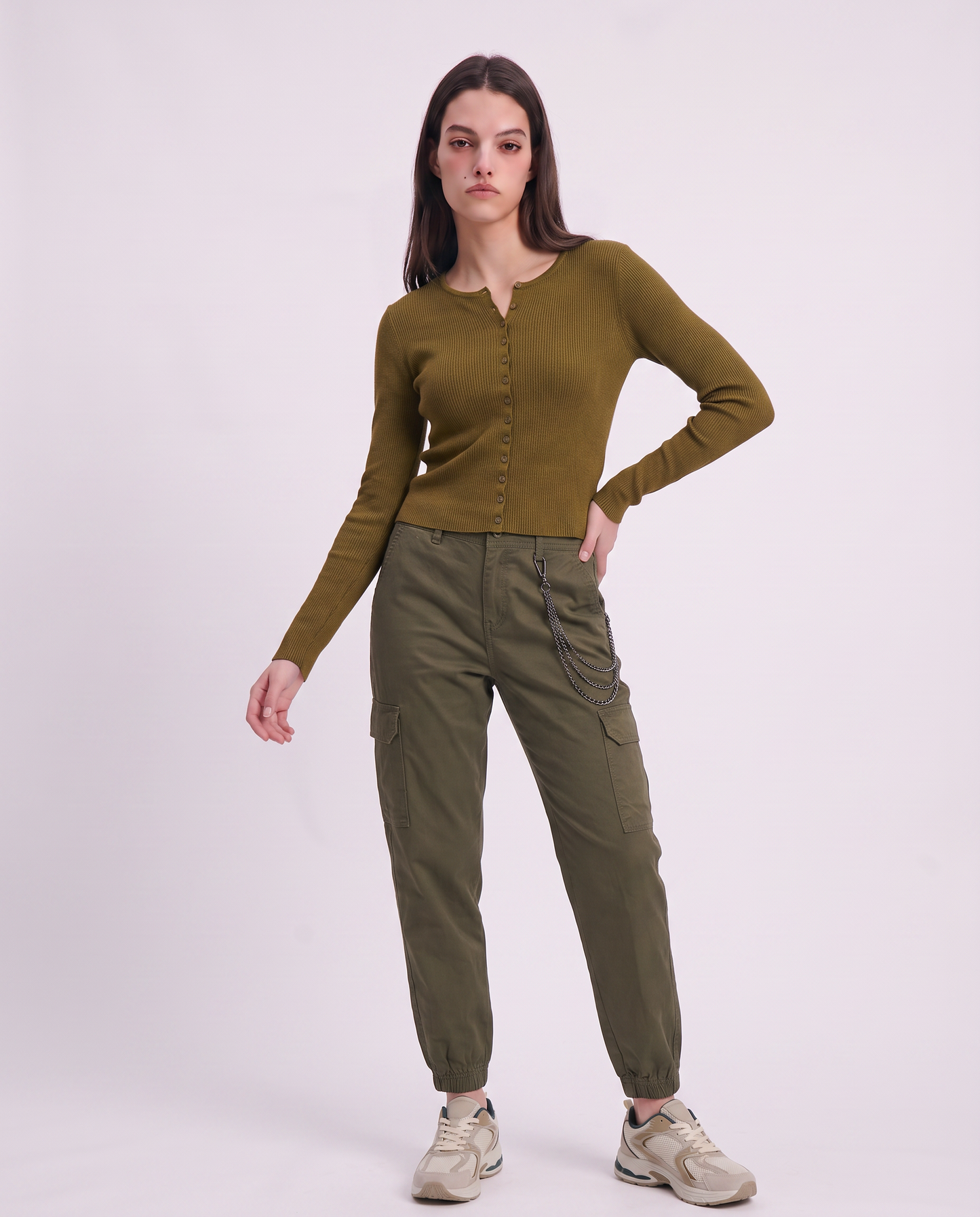Pantalone cargo con elastico in vita - Ve.milit.