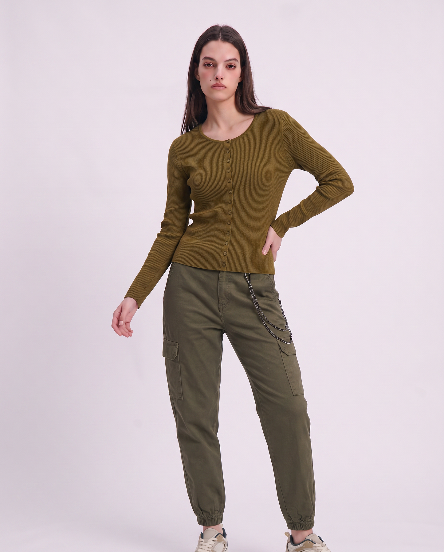 Pantalone cargo con elastico in vita - Ve.milit.