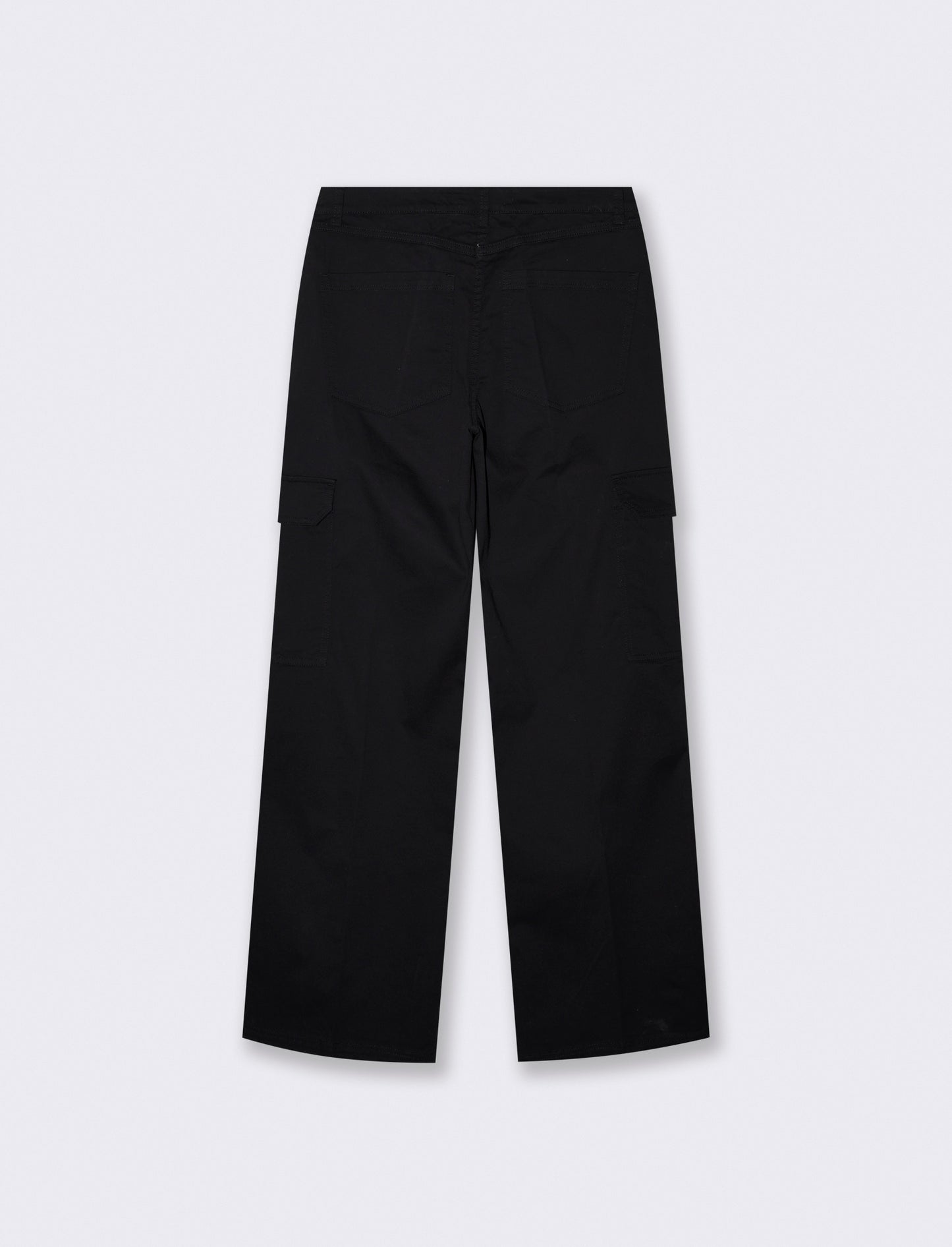 Cargo straight leg  high waist - Nero