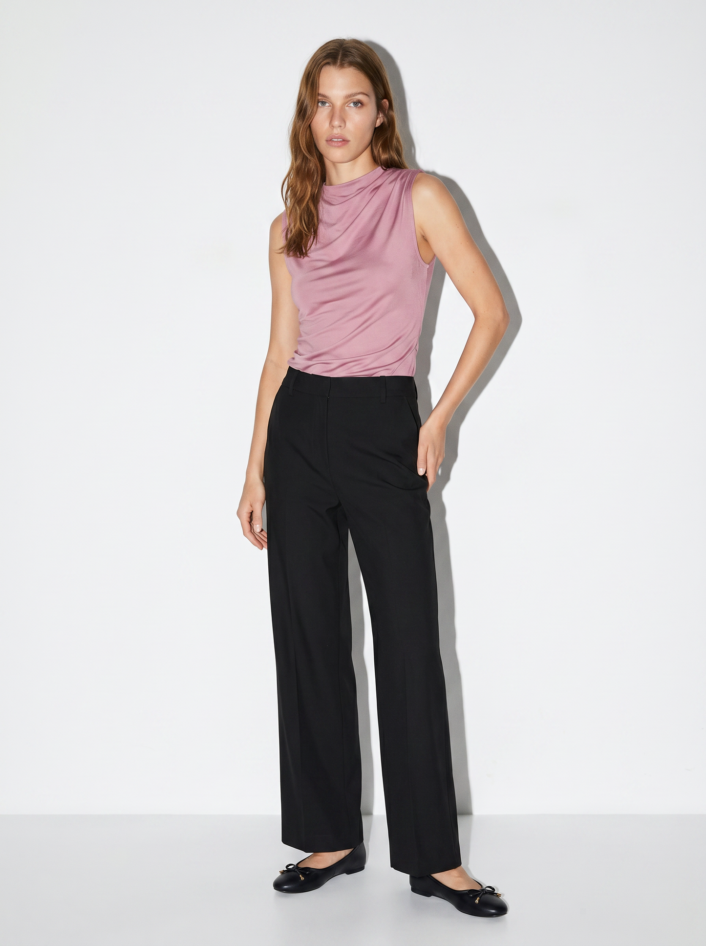Elegant Straight Pants - Black