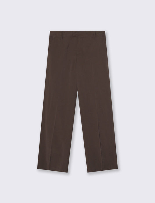 Elegant Straight Pants - Brown