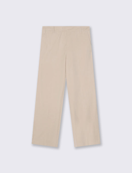 Elegant Straight Pants - Beige