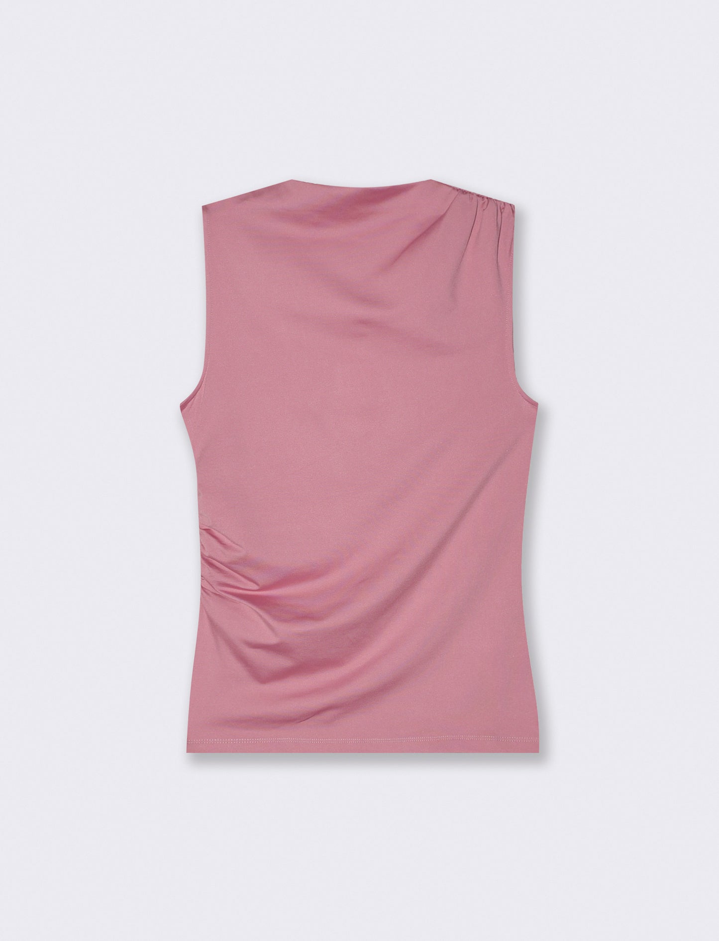 T-shirt giromanica con arriccio elegante - Rosa