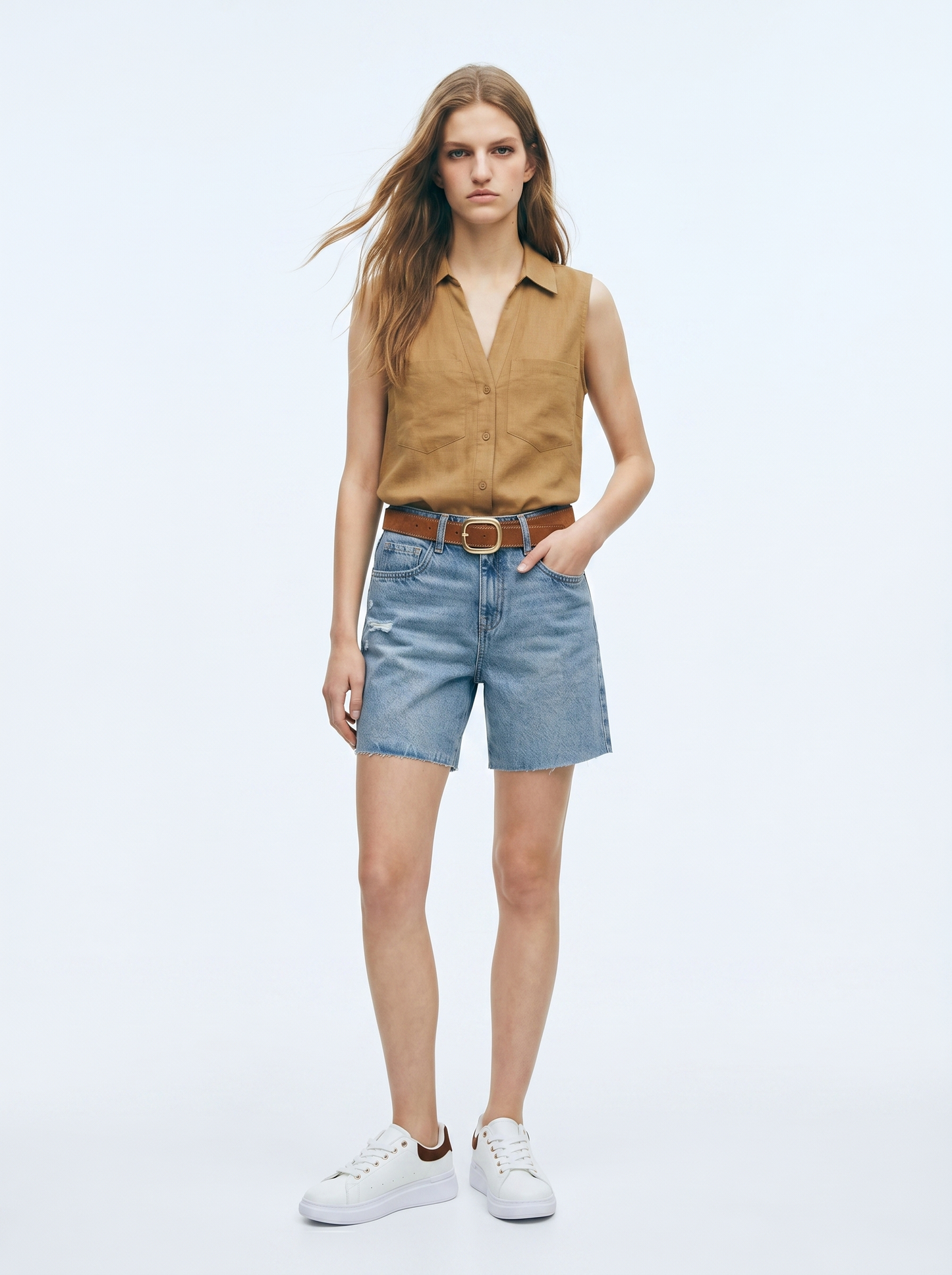 Cargo with Pockets: Style and Comfort - Yellow