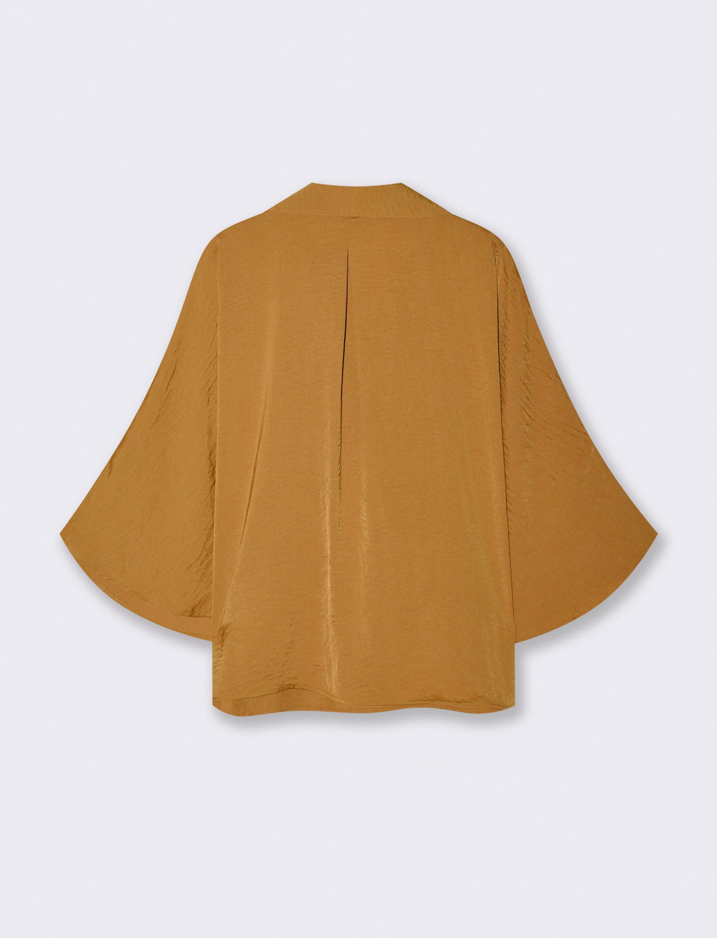 Camicia kimono con scollo a V ampia - Senape
