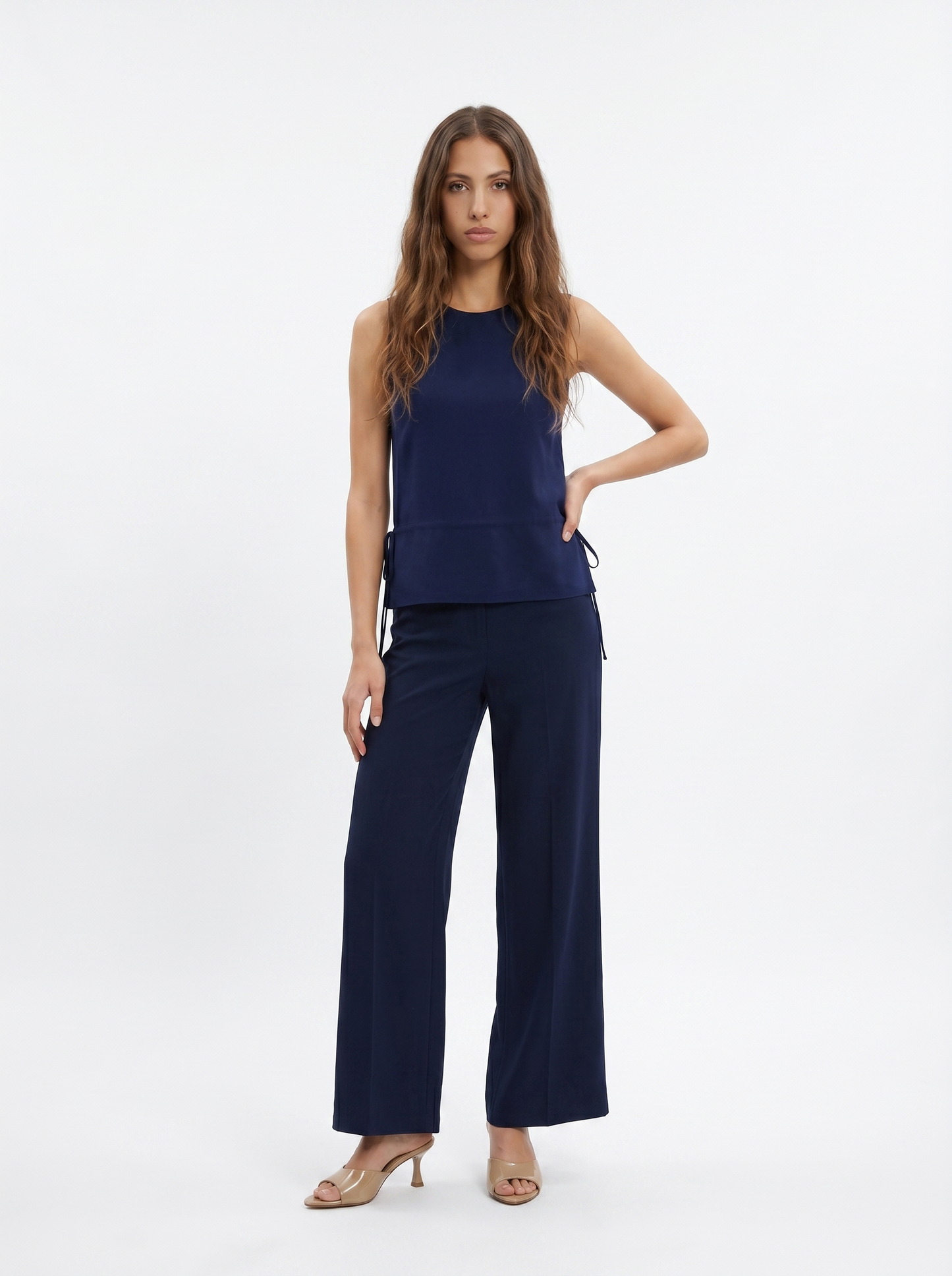 Pants with Elastic Back - Blue