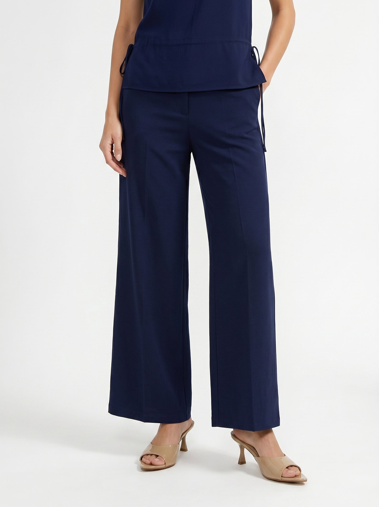 Pants with Elastic Back - Blue