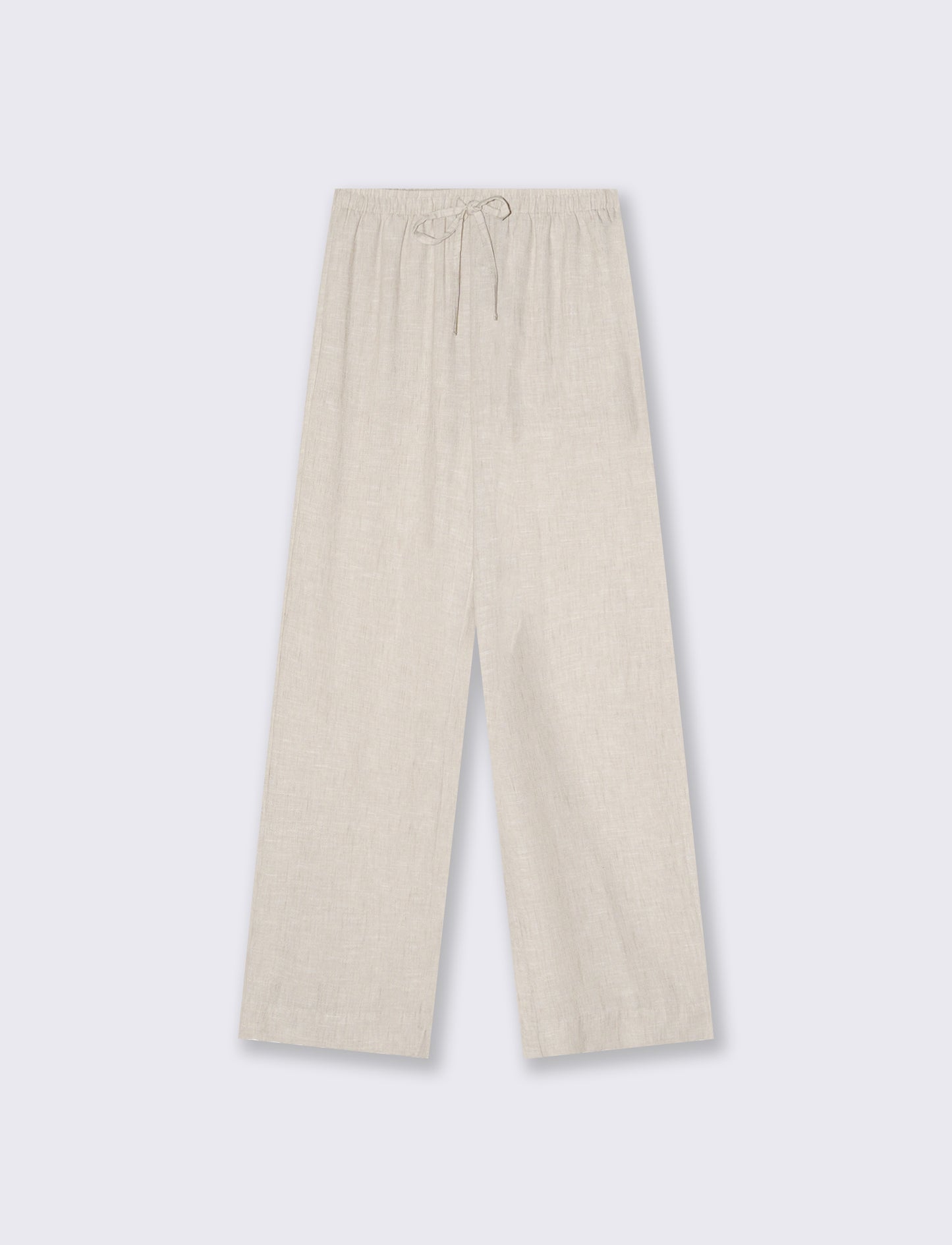 Pantalone Dritto Morbido con Coulisse - Grigio mel.
