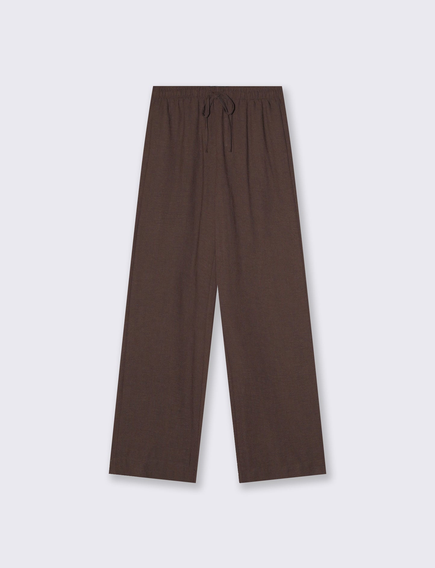 Pantalone Dritto Morbido con Coulisse - Moro