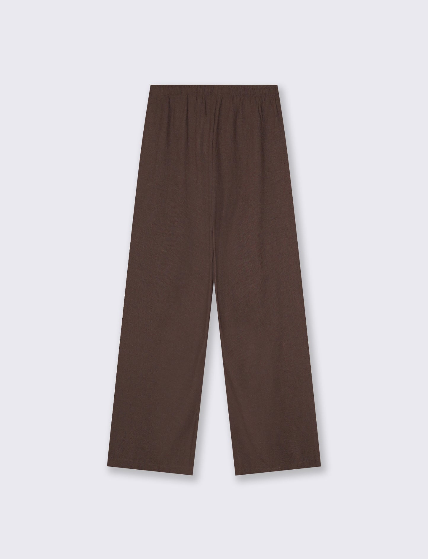 Pantalone Dritto Morbido con Coulisse - Moro