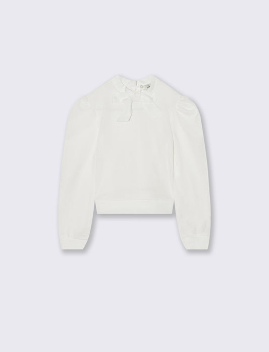 Maglia con fiocco - Bianco