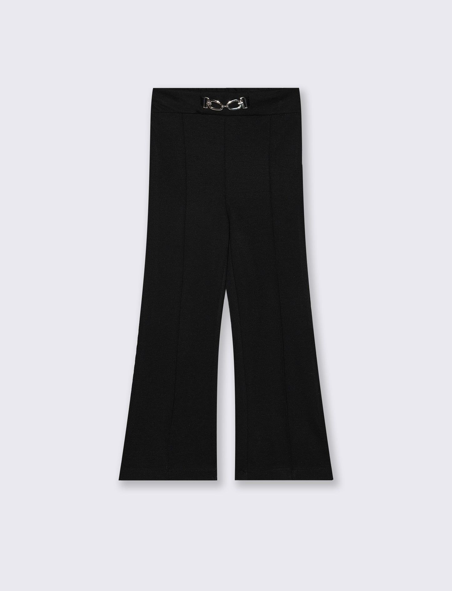 Pantaloni eleganti in punto milano. - Nero